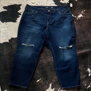 Old Navy High-Rise Curvy O.G. Straight Jeans
Plus Size 20 NWT Distressed Ripped